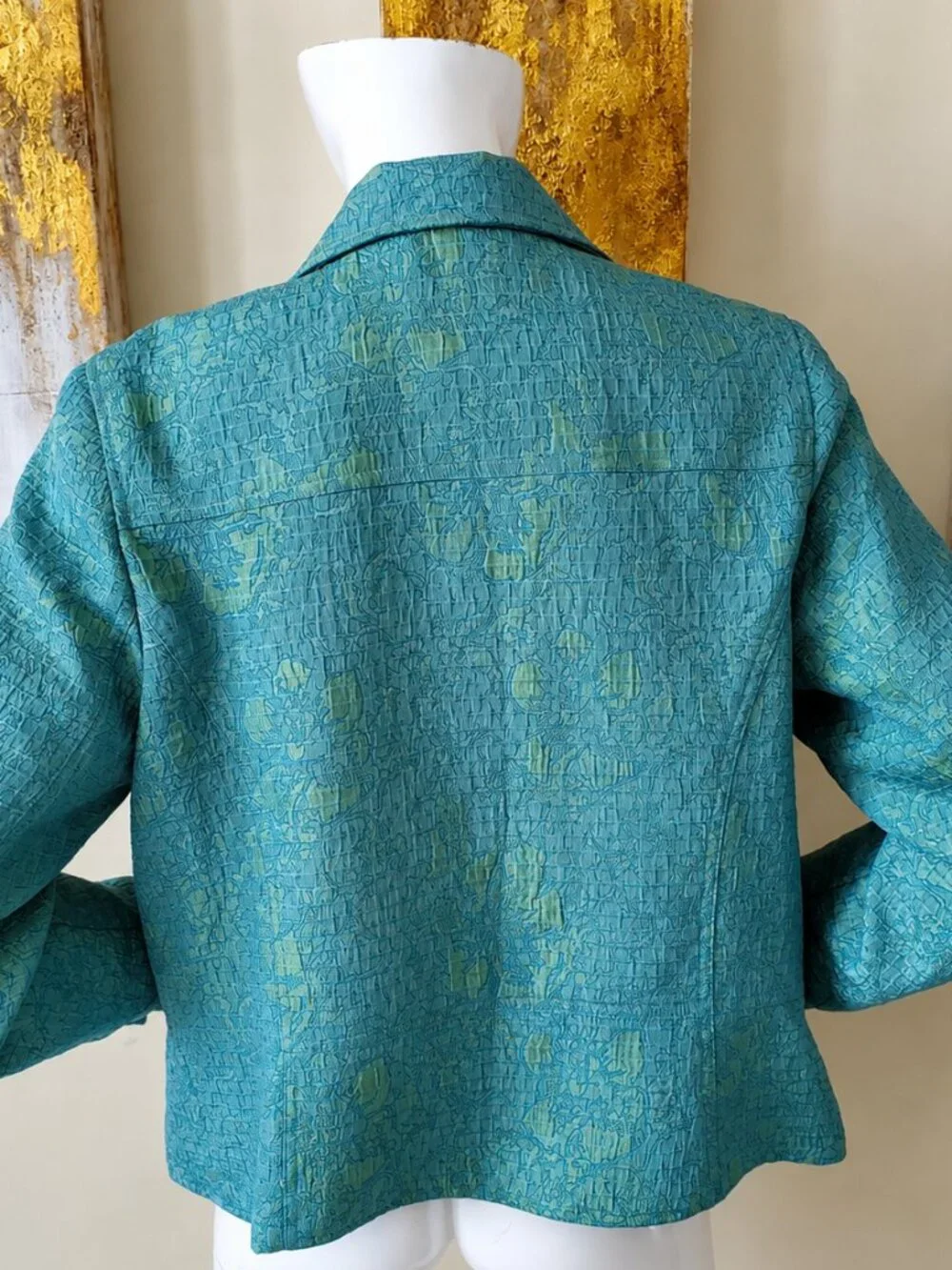 Rafael Essential Women's Green Textured Blazer/Jacket SZ 12